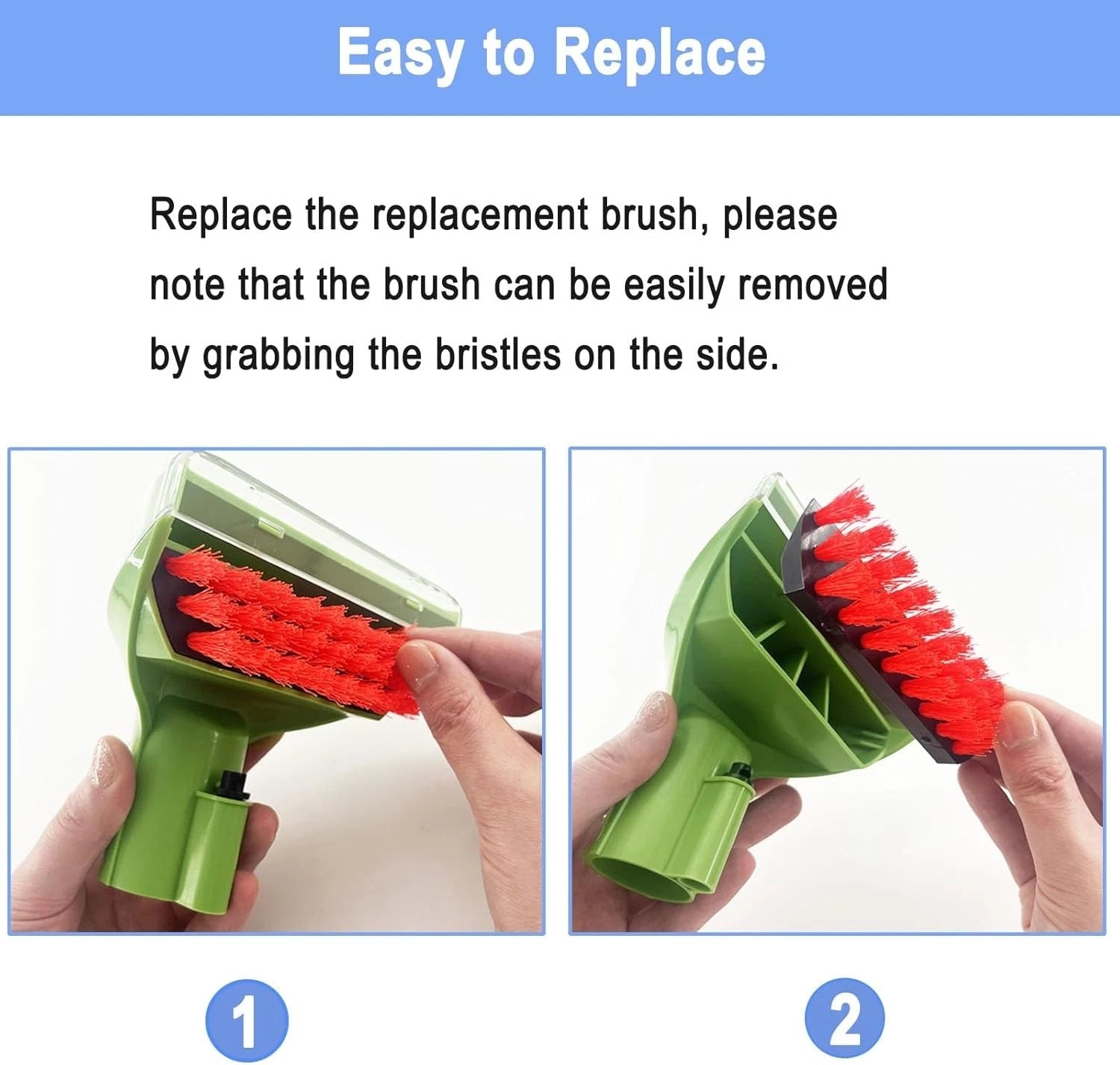 Upgraded 1400B Small Green Machine Brush Head Replacement Part 07FC0E-D4 - KOEEK