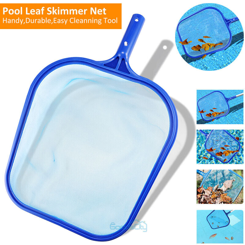 ny Heavy Duty Pool Skimmer Leaf Rake Net Scooper, Rengjøring Svømmebasseng, med stang