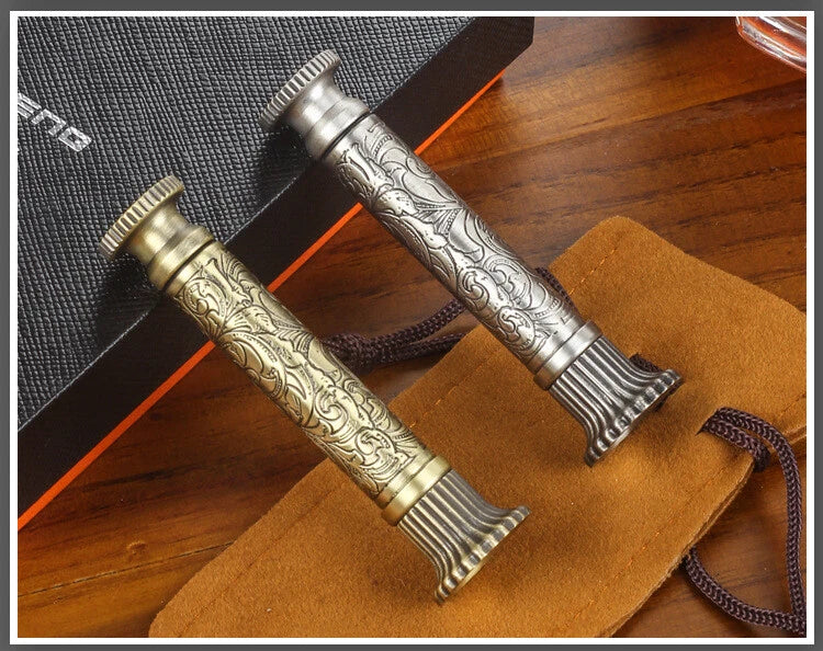 2 in 1 Vintage Brass Tang Grass Pipe Tamper Press Stick Tobacco Cleaner Tool 07FC0E-D4 - KOEEK