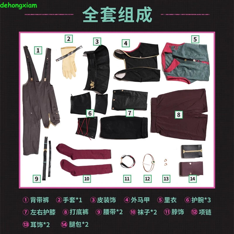 League Of Legends Arcane 2 Jinx Vest Pants Overalls Cosplay Costume Women Suit 07FC0E-D4 - KOEEK
