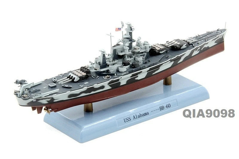 1:1000 Scale USS Alabama BB-60 Battleship Metal + Plastic Ship Model 07FC0E-D4 - KOEEK