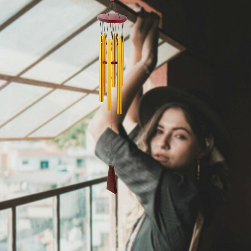 ny 31 tommer metal 6 rør Windchime Kapelklokker Vindklokker Udendørs Have Indretning af hjemmet