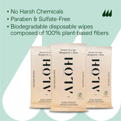 new ALŌH Sweet Orange Bergamot 3 pack 20ct Wipes (60 wipes) 07FC0E-D4 - KOEEK