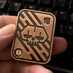 EDC Fidget Stress Relief Toy Skull Poker Style Push Slider Metal Fidget Spinner 07FC0E-D4 - KOEEK