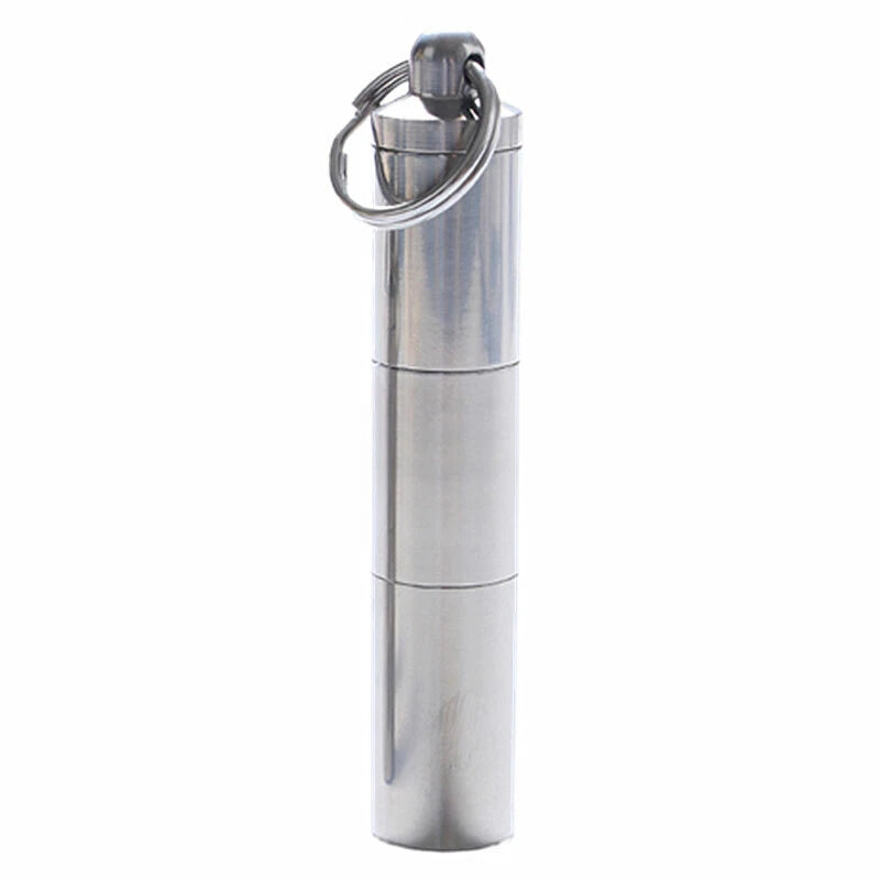 Titanium CNC Waterproof Container Storage Pill Case Medicine Bottle EDC Tool 07FC0E-D4 - KOEEK