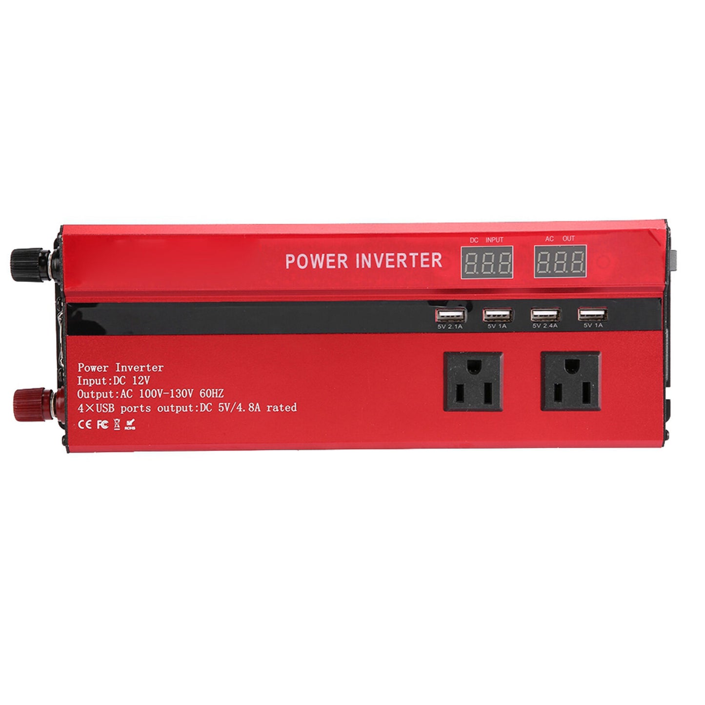 new (12V To 110V 5000W)24V To 110V Inverter Power Inverter AC Outlets And USB koeek - KOEEK