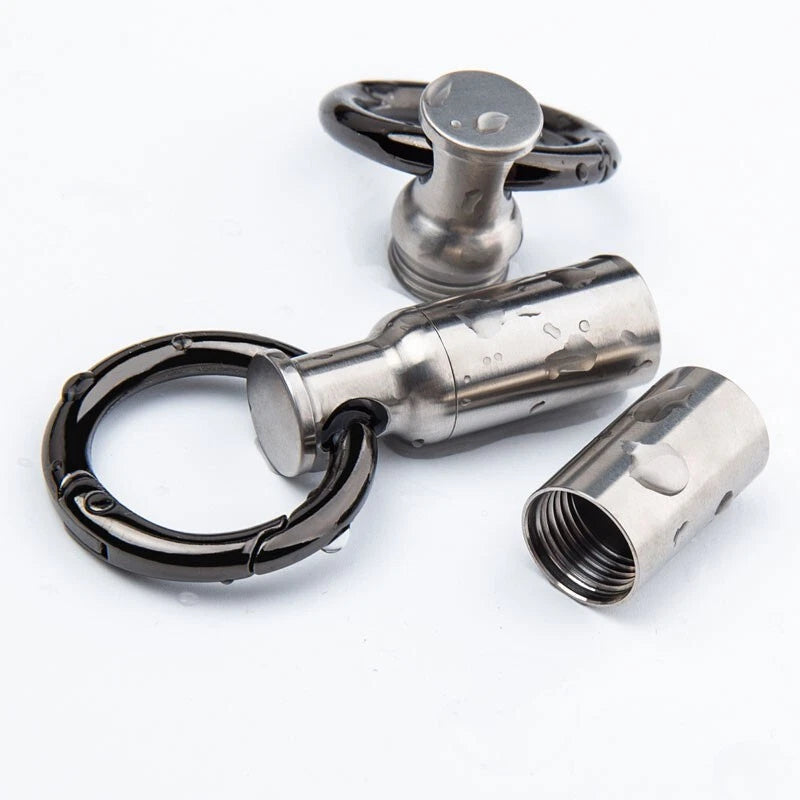 Mini EDC Titanium Keychain Waterproof Box Sealed Container Portable Outdoor Tool EDC - KOEEK