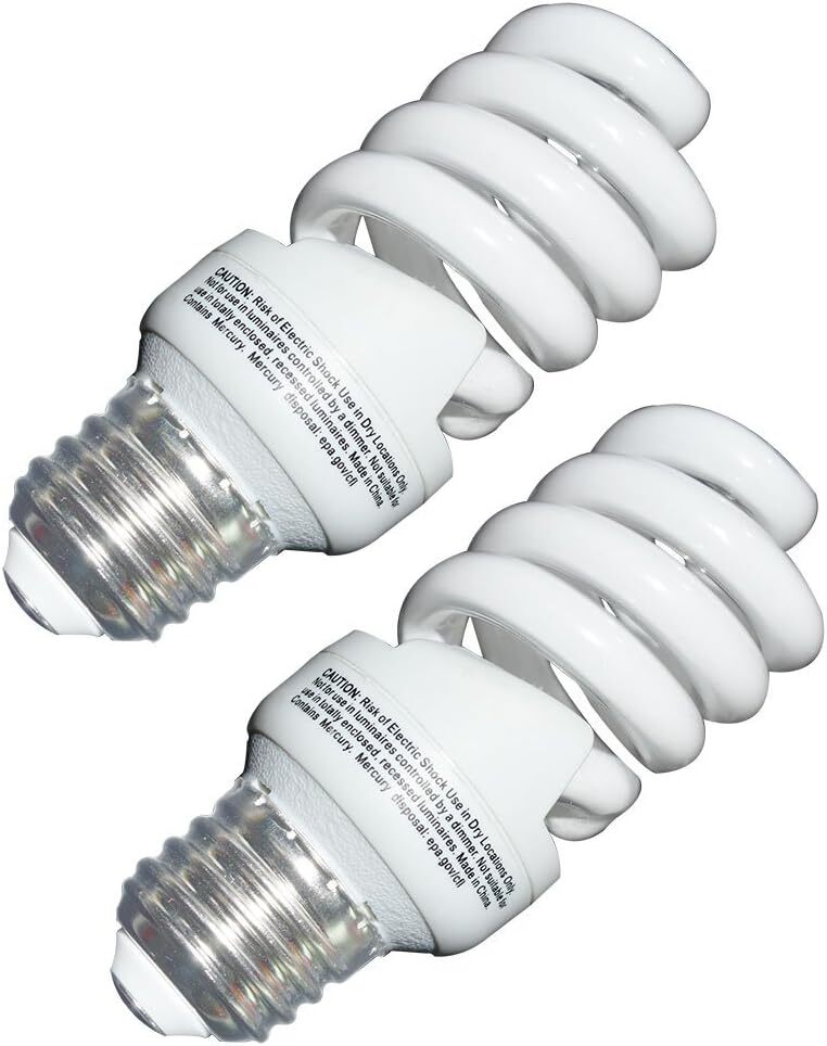 new 13 Watt CFL Light Bulb (60 Watt) Soft White 2 Count (Pack of 1), 07FC0E-D4 - KOEEK
