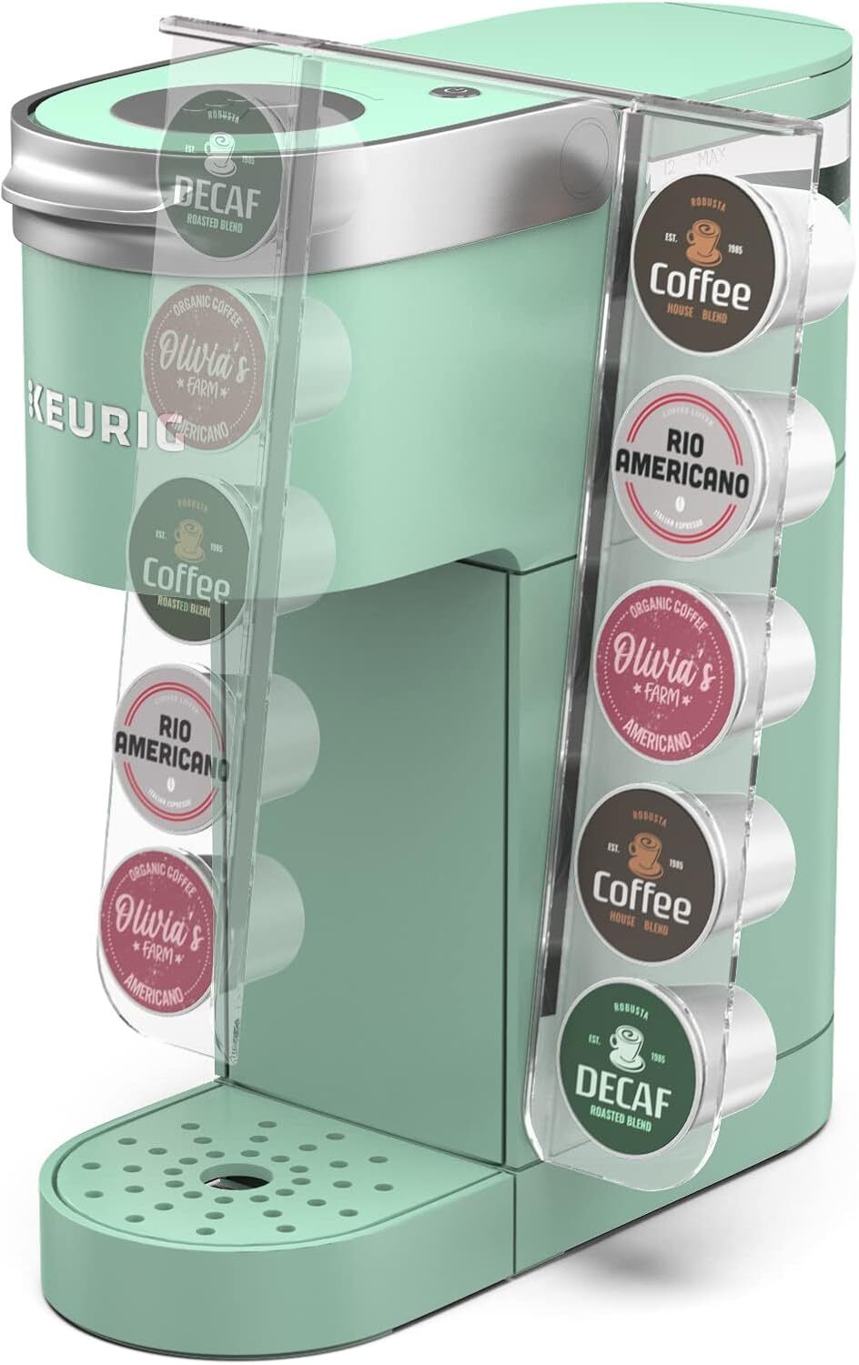 new GALVANOX Acrylic K Cup Organizer - Fits the Keurig K-Mini, Clear GALVANOX - KOEEK