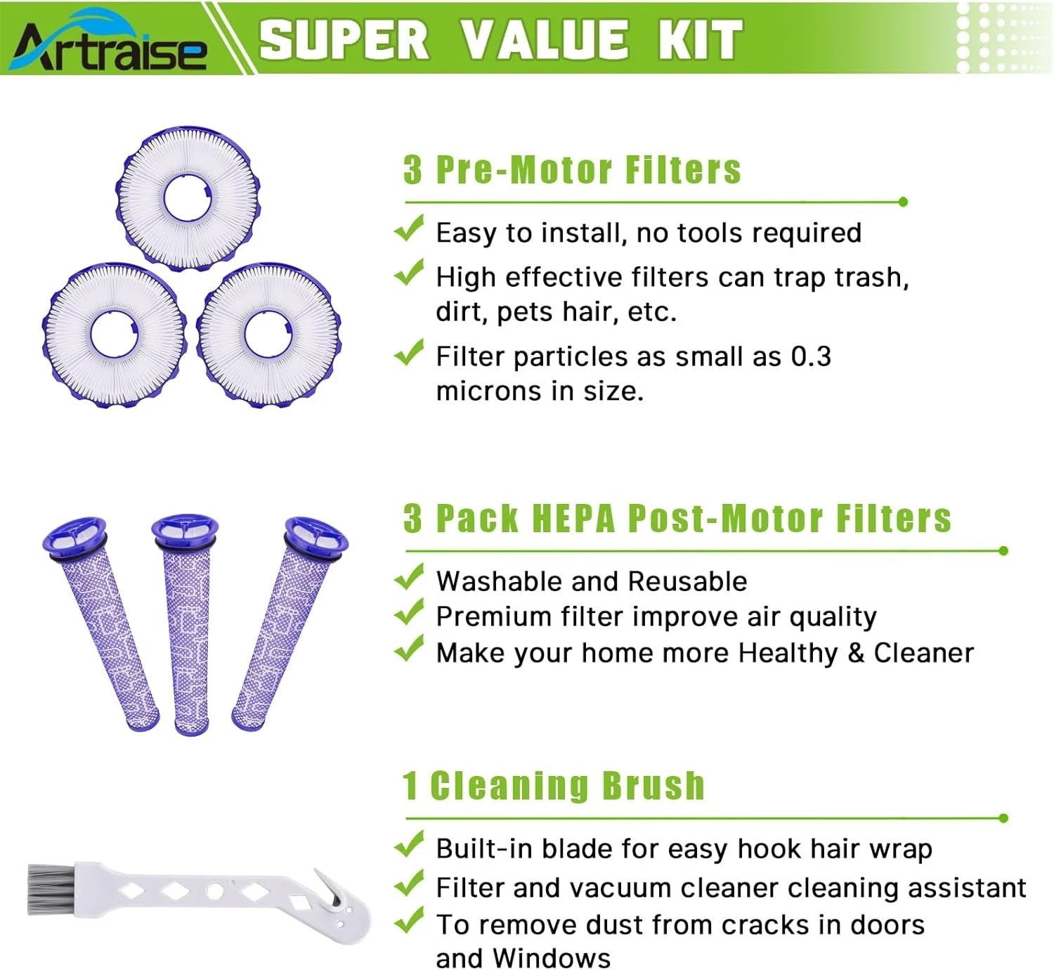 Filter cartridge set suitable for Dyson DC40 filter cartridge replacement 07FC0E-D4 - KOEEK