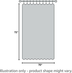 new Double Swag Ruffled Fabric Shower Curtain Set, 70"W x 72"L (Pack of 1), Grey 07FC0E-D4 - KOEEK