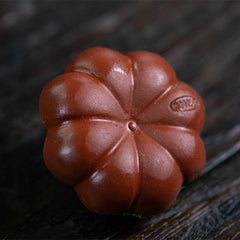 2.5"Chinese Yixing Zisha Pottery Qing Shui Clay Tall Pumpkin Tea Pet Statue 07FC0E-D4 - KOEEK