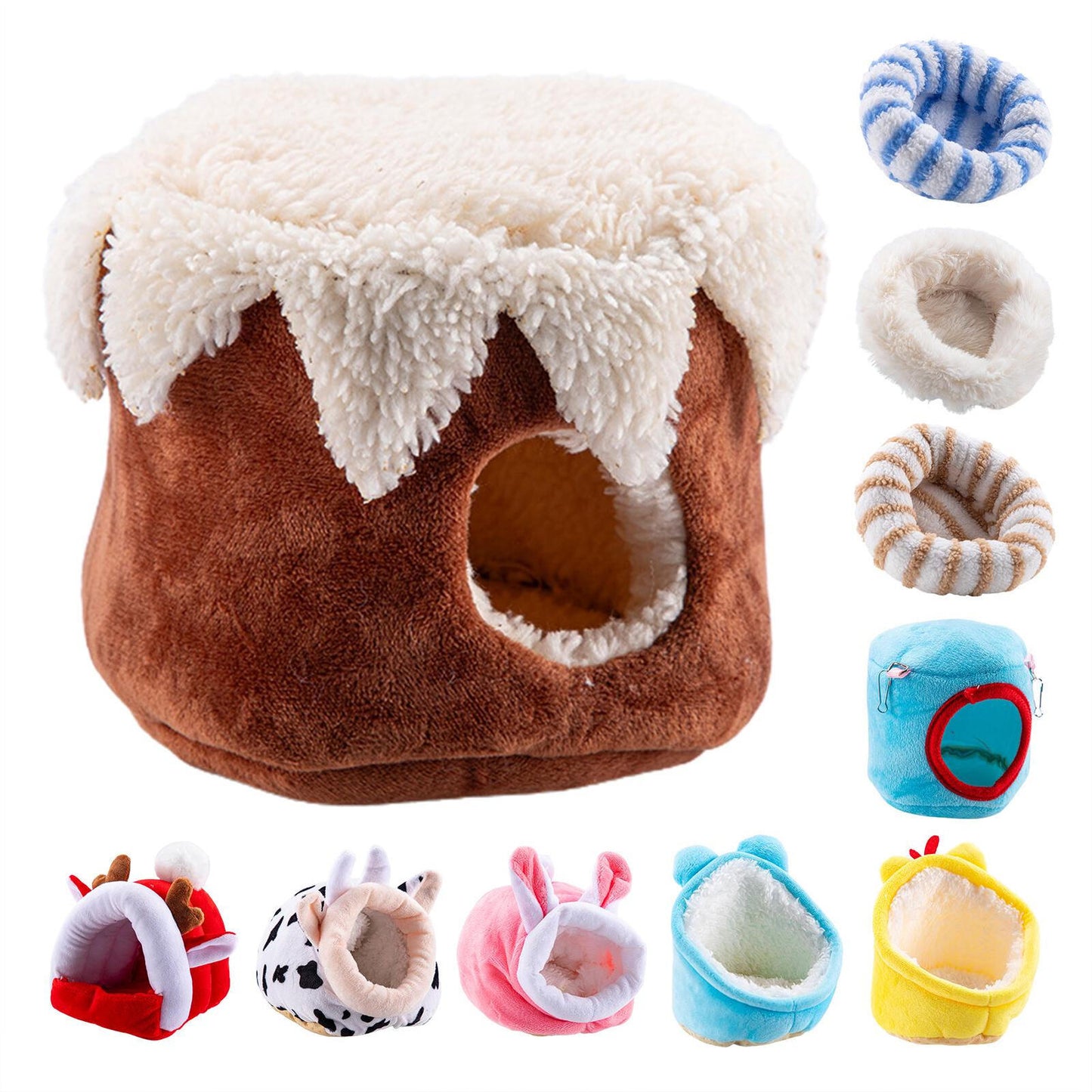 new Hamster Houses and Hideouts Cozy Small Pet Cotton Nest Guinea Pig Accessories koeek - KOEEK