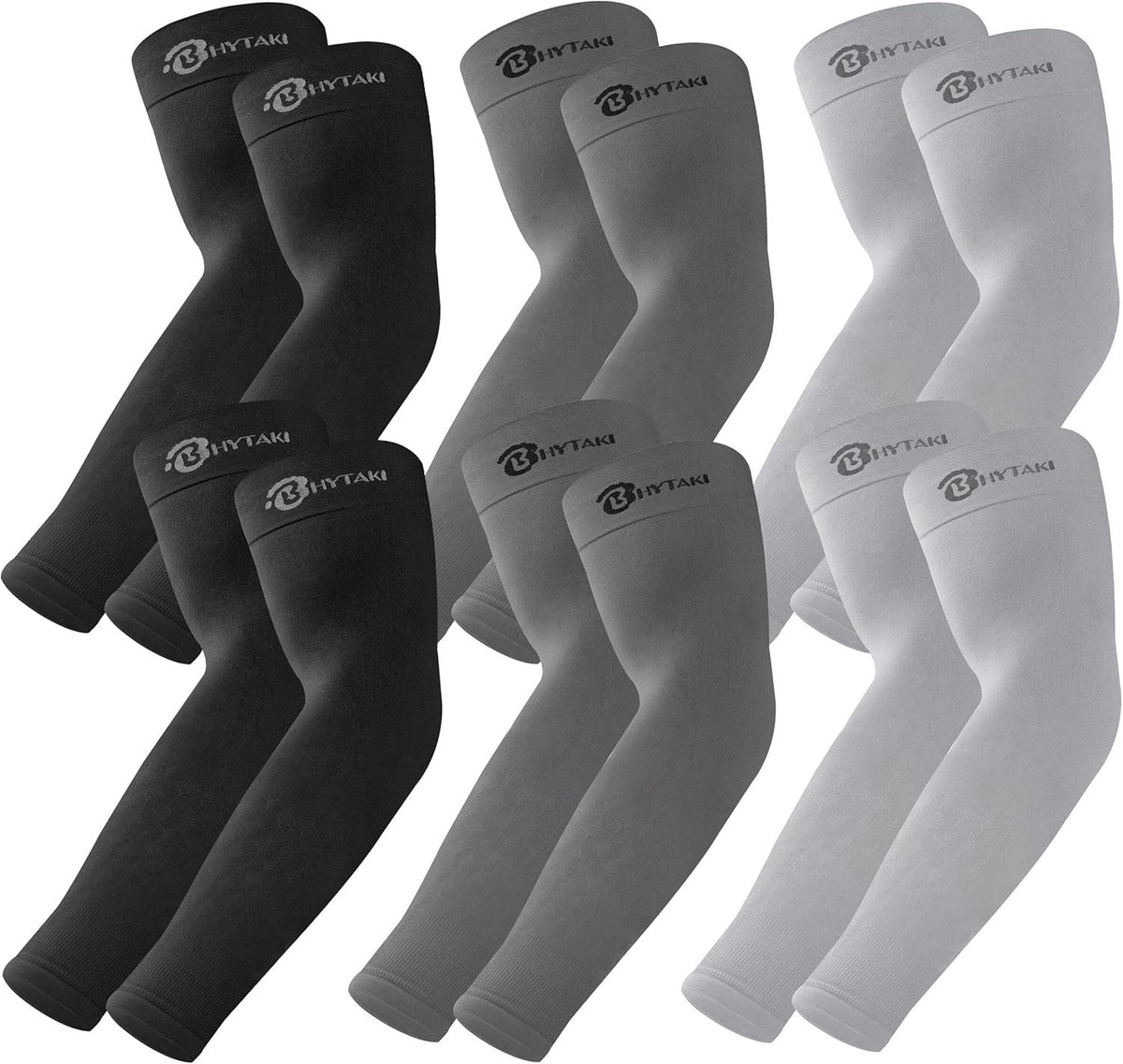 new BHYTAKI UV Sun Protection ONE SIZE FITS ALL, 2 Black+2 Dark Gray+2 Light Gray BHYTAKI - KOEEK