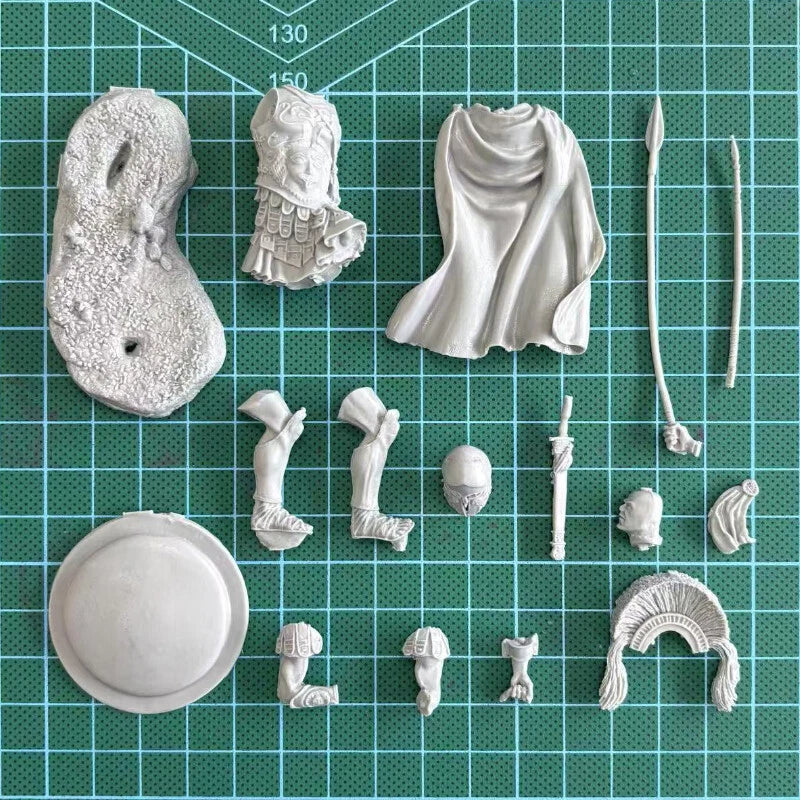 1/24 Resin Figure Model Kit Ancient Spartan Warrior Miniature Diorama Statue 07FC0E-D4 - KOEEK