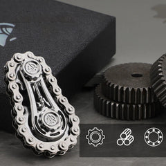 Chain Gear Stainless Steel Fidget Spinner Metal Hand Spinner EDC Fidget Toy Gift 07FC0E-D4 - KOEEK