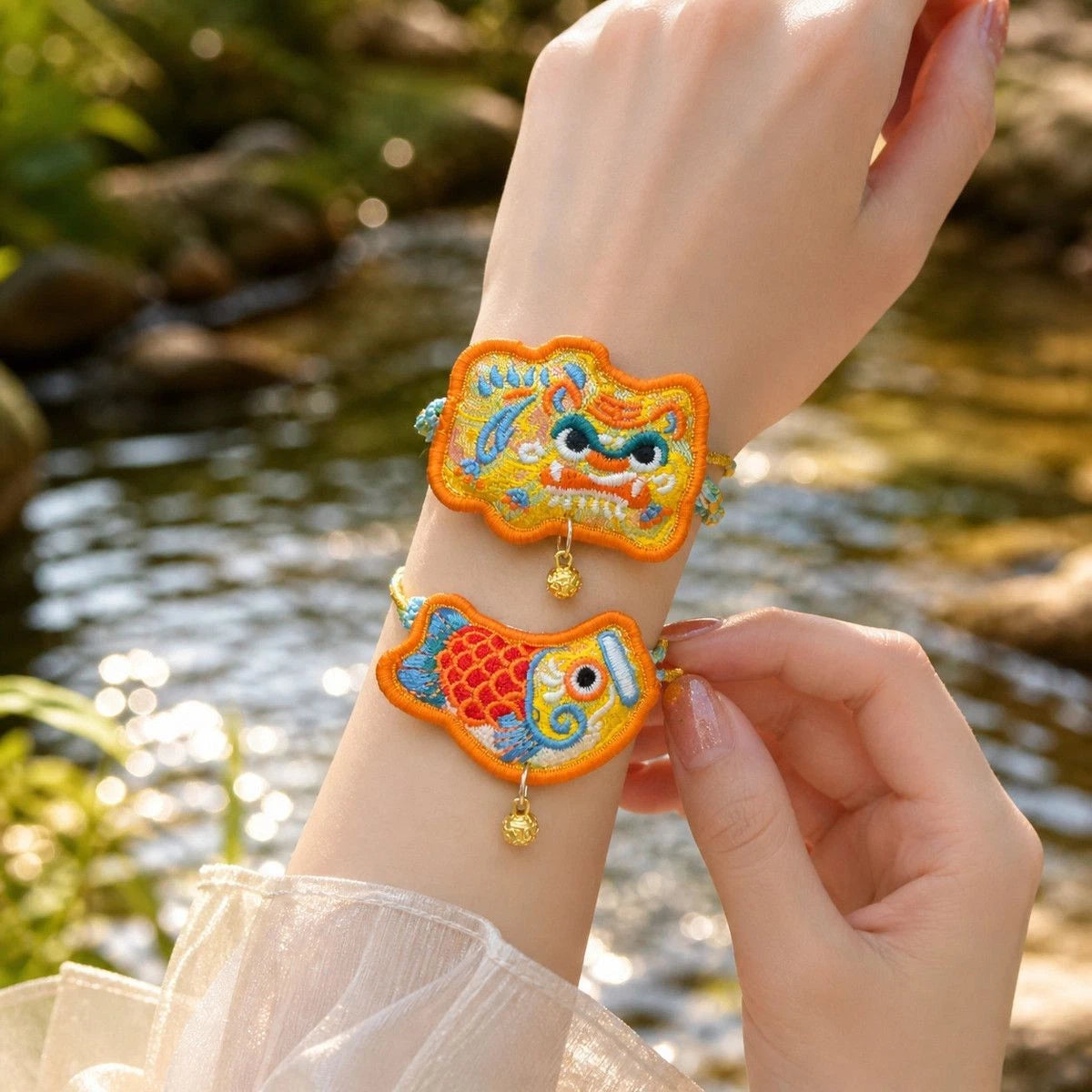 Dragon Boat Festival Five Color Embroidered Bracelet Handmade Gift Unisex 07FC0E-D4 - KOEEK