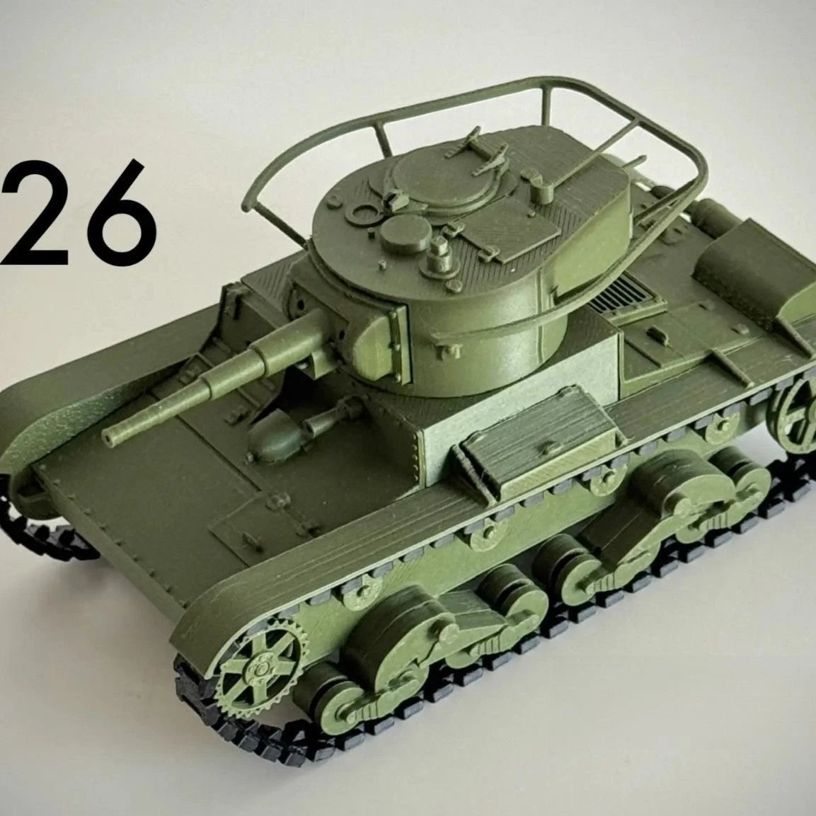 1:35Soviet T-26 Light Tank Assembled ModelStatic Military Vehicle DesktopOrnamen 07FC0E-D4 - KOEEK