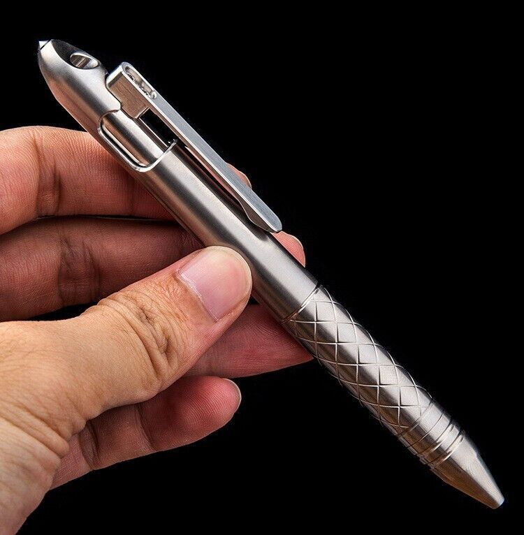 Titanium Alloy Ballpoint Pen Business Office Writing Signature Bolt Pen EDC Tool 07FC0E-D4 - KOEEK