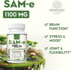 new 1100mg SAM-e (S-Adenosyl-L-Methionine), SAM e Supplement 60 Count (Pack of 2) 07FC0E-D4 - KOEEK