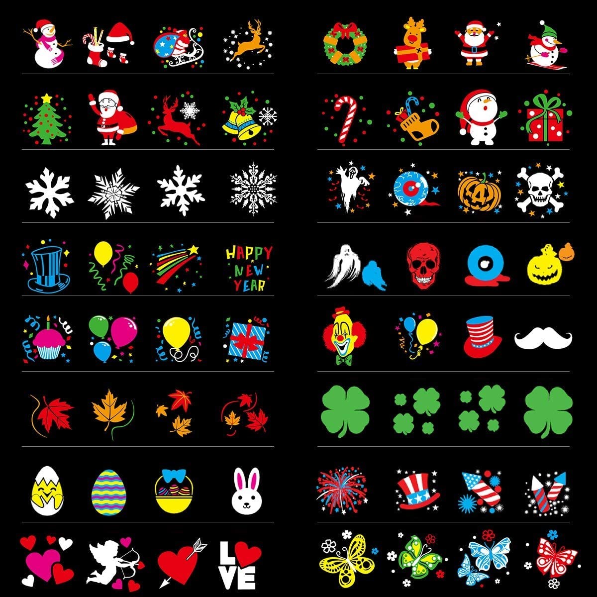 Holiday Projector Light, Halloween Christmas Projector Lights 16 HD Slides 07FC0E-D4 - KOEEK