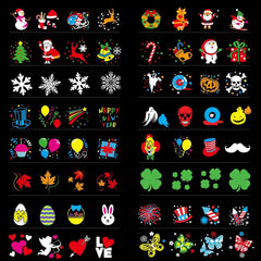 Holiday Projector Light, Halloween Christmas Projector Lights 16 HD Slides 07FC0E-D4 - KOEEK