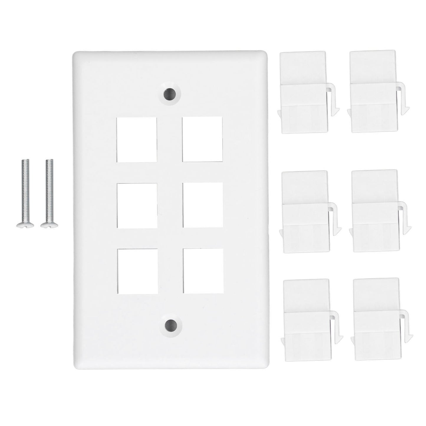 new 6 Port USB Type C Outlet Plug White USB Wall Plate With 6 Port USB C Socket koeek - KOEEK