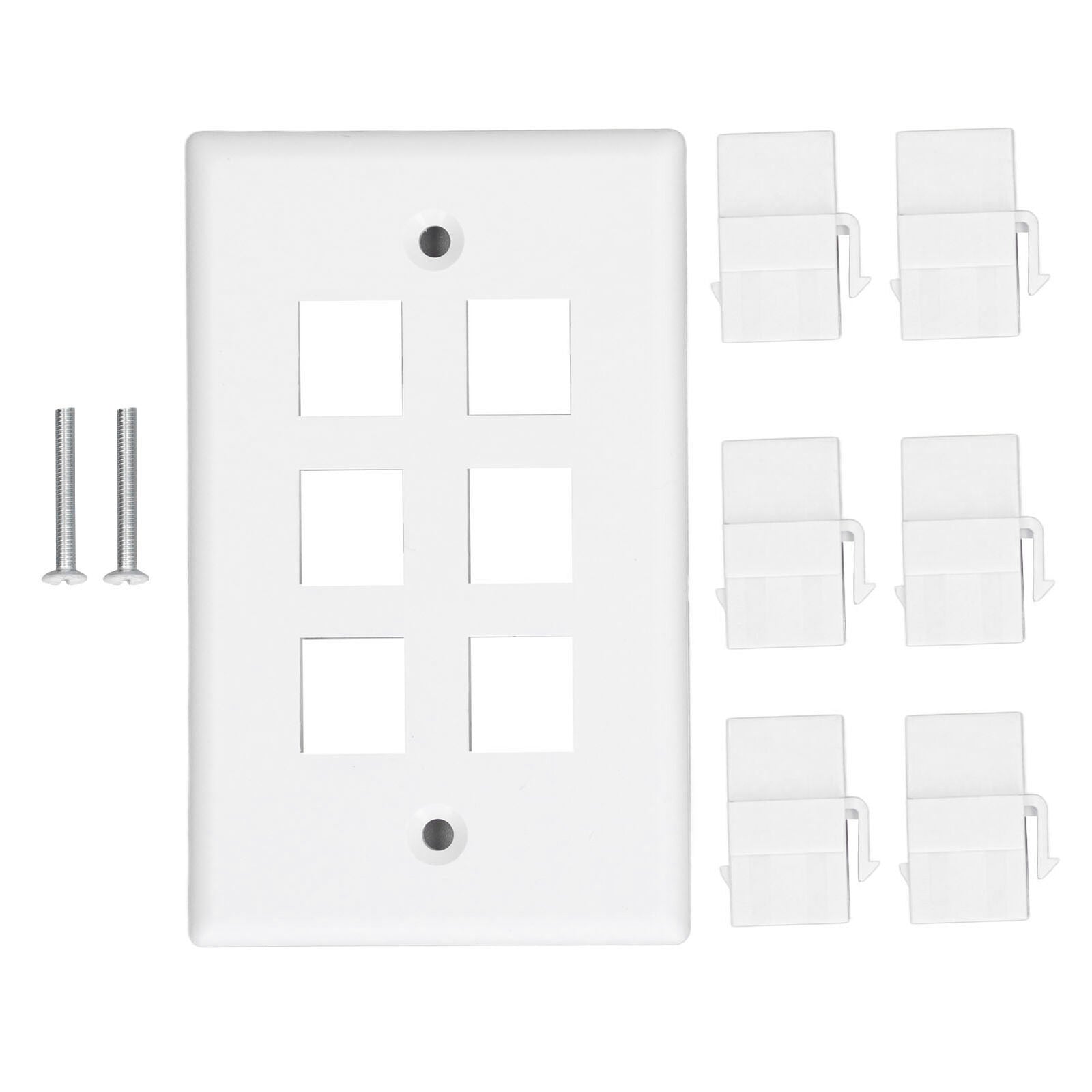 new 6 Port USB Type C Outlet Plug White USB Wall Plate With 6 Port USB C Socket koeek - KOEEK