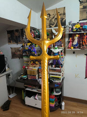 Aquaman Trident 1:1 Alloy Weapon Cosplay Prop Model Replica Collection Gift 83" 07FC0E-D4 - KOEEK