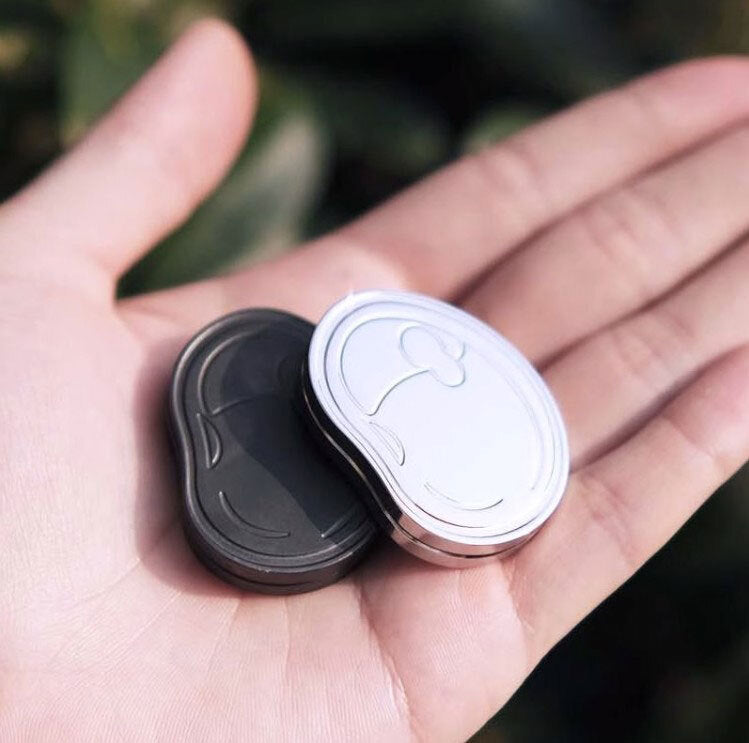 Hand Slider Bean Shape Stainless Steel Clicker Push card Stress Relief EDC Toy 07FC0E-D4 - KOEEK