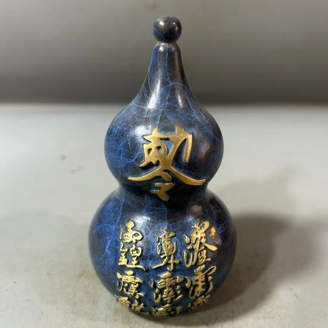 Taoist Carved Gourd Figurine Bagua Fu Lu Feng Shui Living Room Entryway Decor 07FC0E-D4 - KOEEK