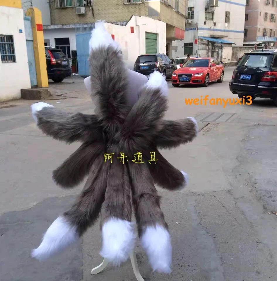 League of Legends LOL Ahri Nine-Tailed Fox Cosplay Halloween Party Tail Prop 1m 07FC0E-D4 - KOEEK