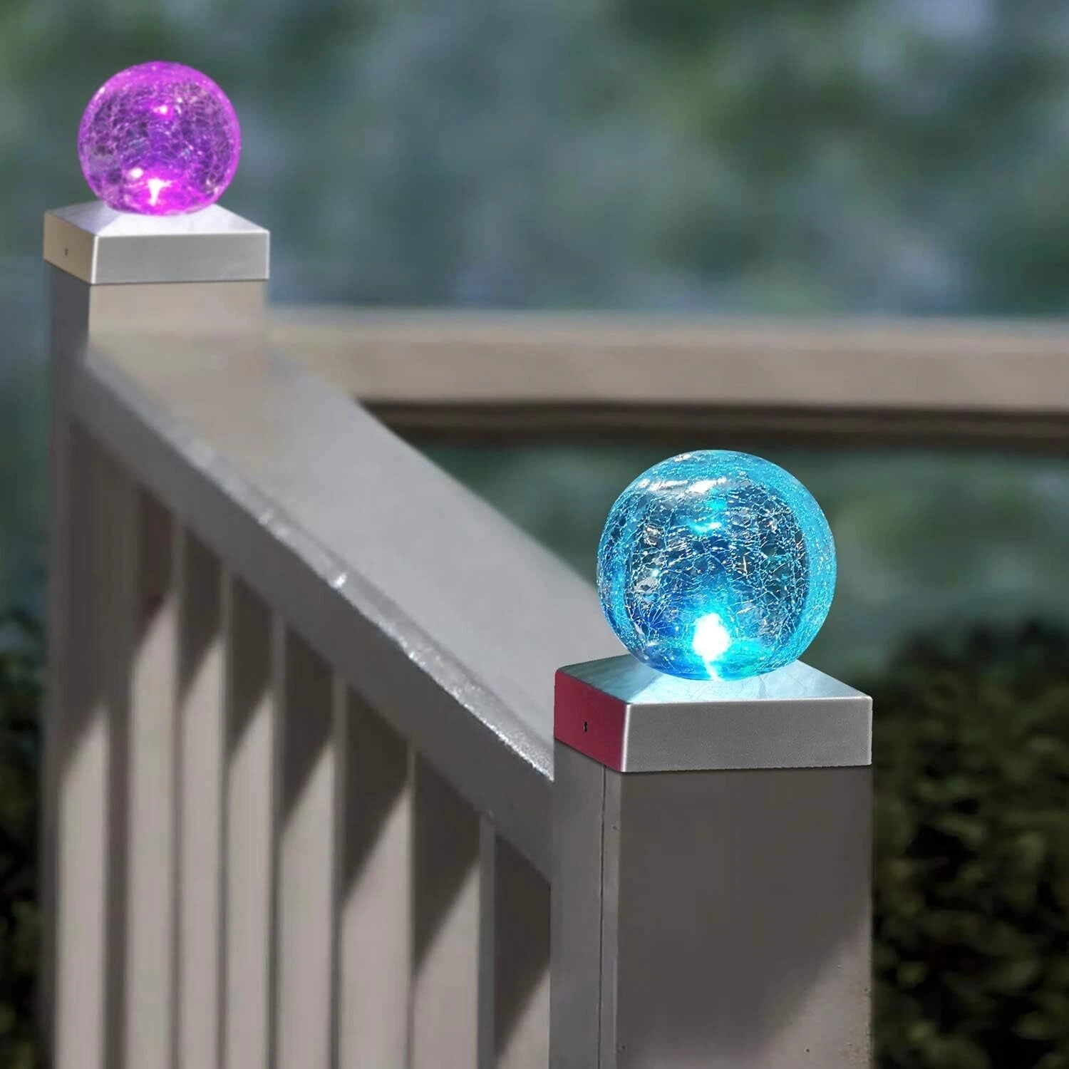 Solar Post Cap Lights Deck Fence Outdoor Railing Lights 07FC0E-D4 - KOEEK