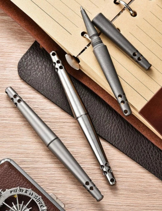 Titanium Alloy Ballpoint Pen Business Tactical Pen Office Stationery Outdoor EDC 07FC0E-D4 - KOEEK