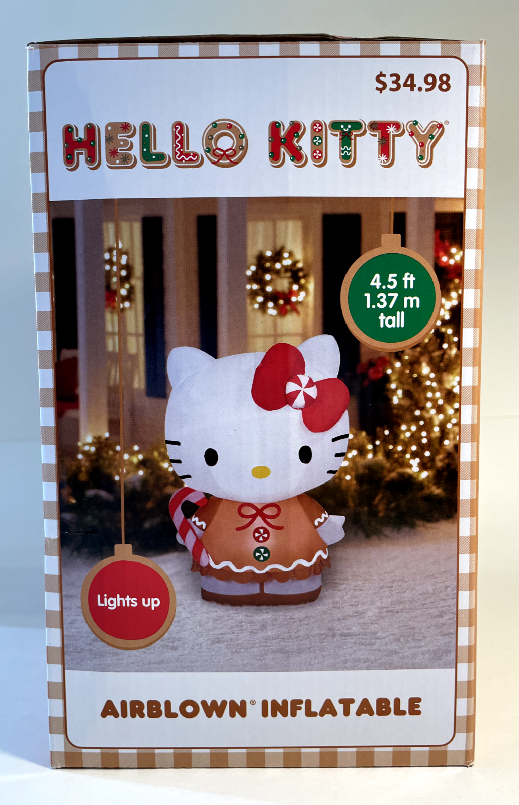 Gemmy  4.5’ Lighted Gingerbread Hello Kitty Christmas Inflatable * ! GEMMY - KOEEK