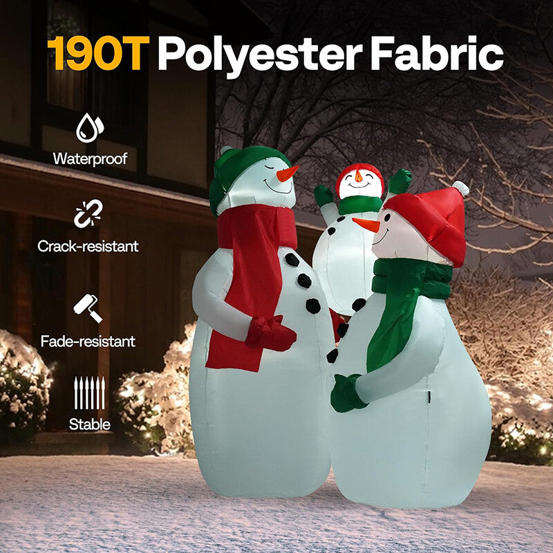 6ft / 8ft Christmas Inflatable Snowman LED Lighted Blow-up Yard Lawn Decoration 07FC0E-D4 - KOEEK