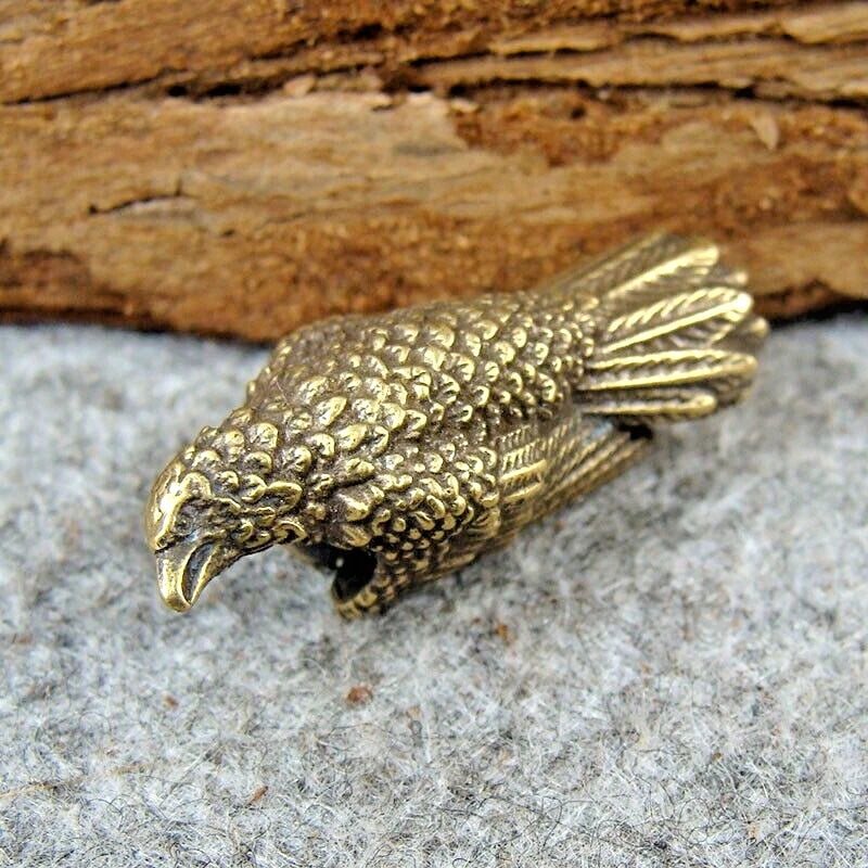 Brass Eagle Lanyard Bead Knife Paracord Beads Zipper Pull Beads Bracelet Beads 07FC0E-D4 - KOEEK