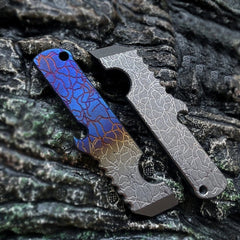 Hot Titanium Alloy Keychain Pry Bar Pendant Tool Crowbar Opener Outdoor Multi 07FC0E-D4 - KOEEK