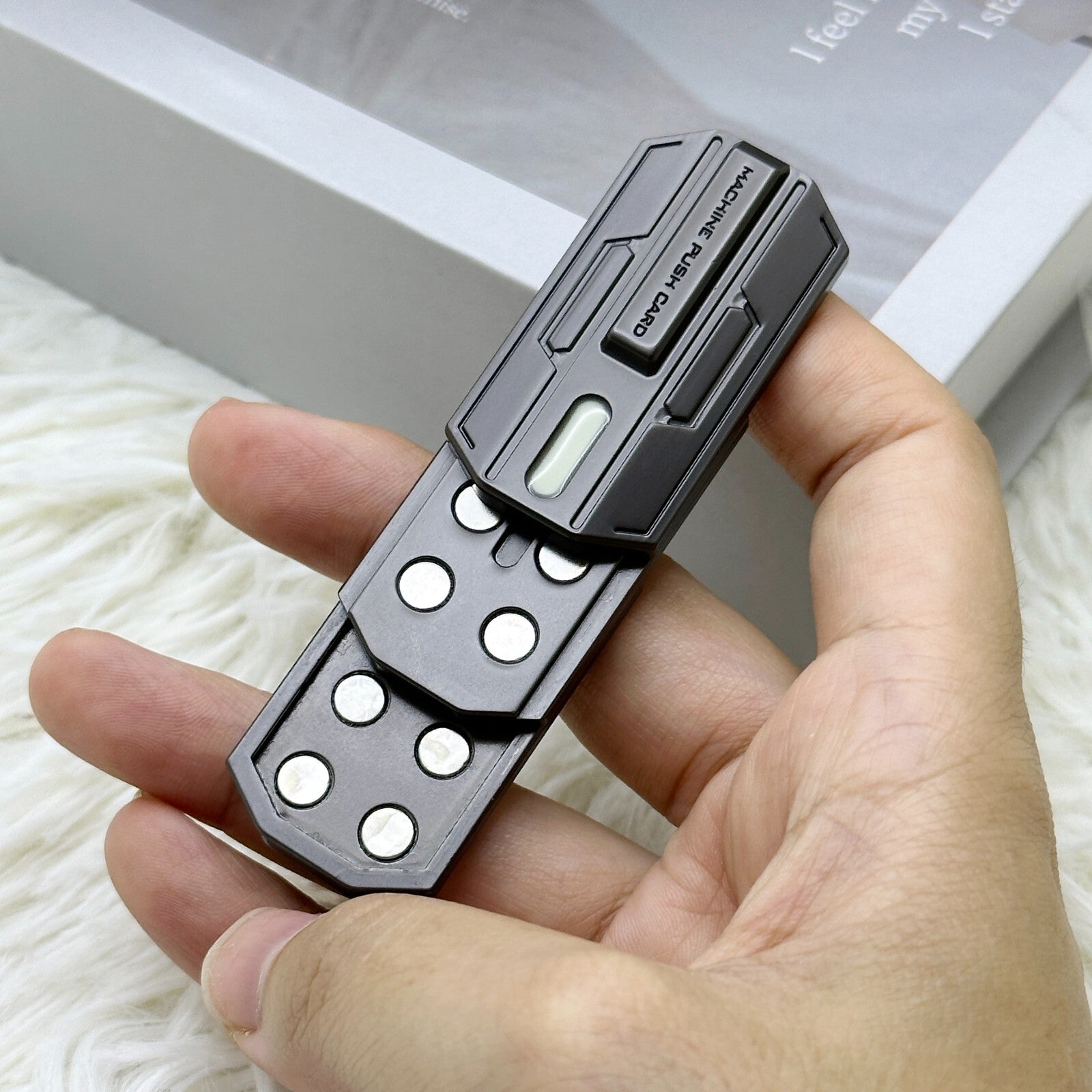 Push Card Pulse Coin Luminous EDC Magnetic Decompression Artifact Metal Toy Gift 07FC0E-D4 - KOEEK
