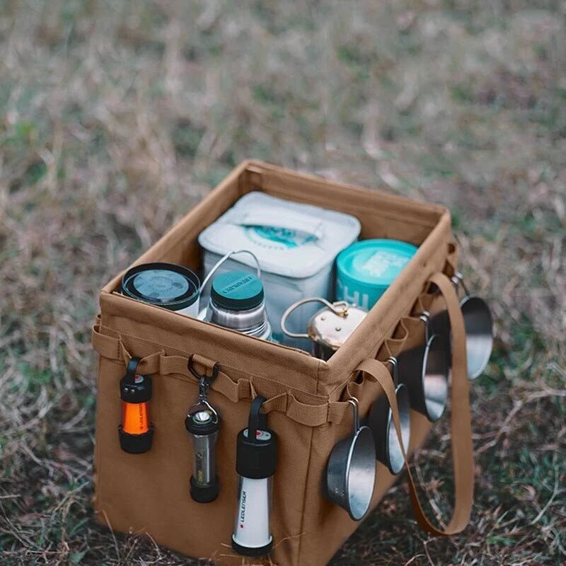 Outdoor Folding Storage Open Box Camping Storage Tool Bag Handbag Firewood Bag 07FC0E-D4 - KOEEK