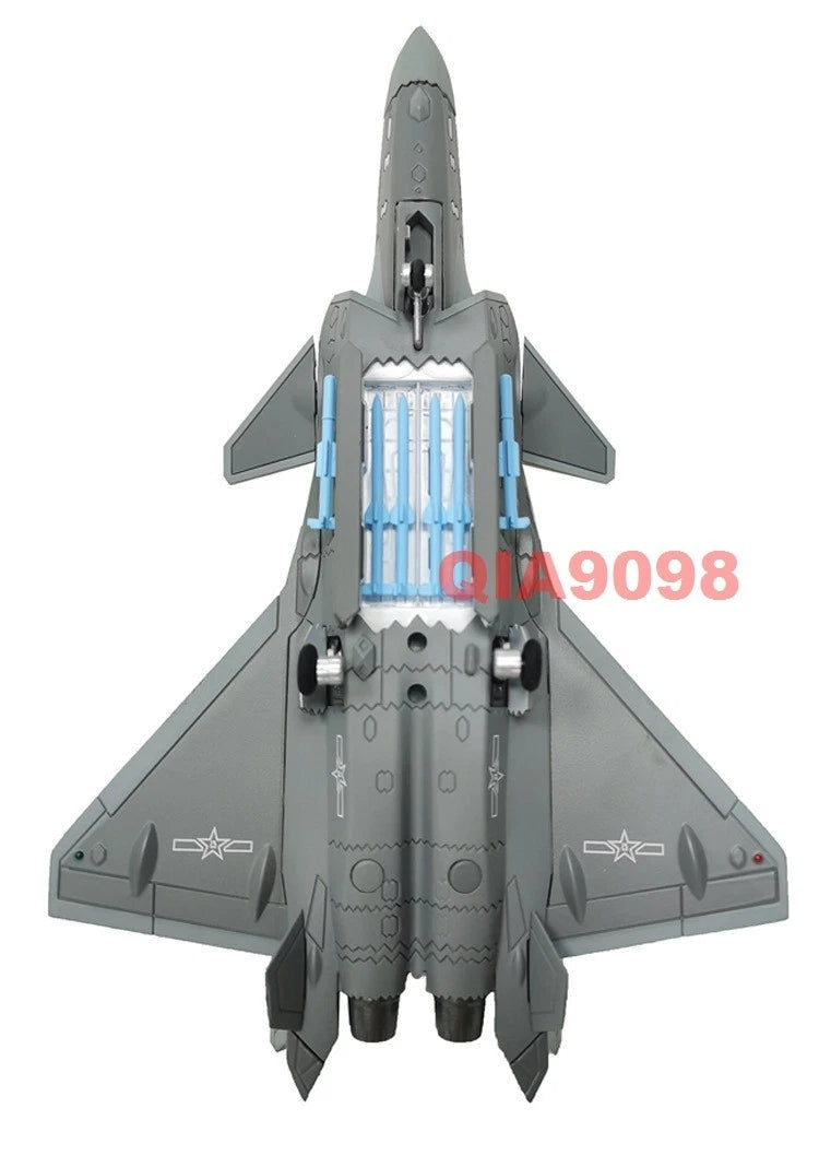 1/100 Scale Chinese PLA J-20 Stealth Fighter Aircraft Metal + Plastic Model 07FC0E-D4 - KOEEK