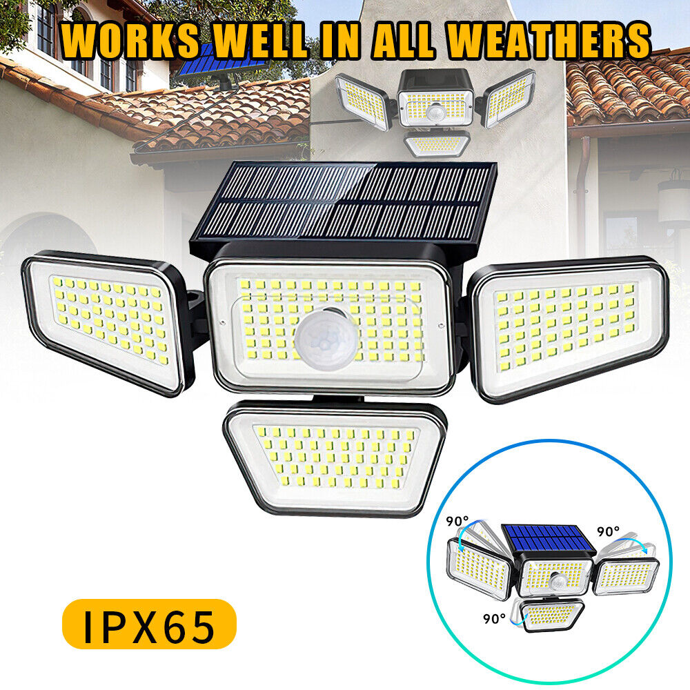 ny 270 LED Luz Lamparas Luces Solares Eksteriør Para Patio Con Sensor De Movimiento