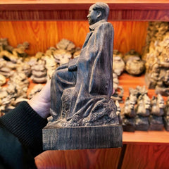 19cm Vietnamese Agarwood Carved Landscape Figurine Wooden Sculpture Office Decor 07FC0E-D4 - KOEEK