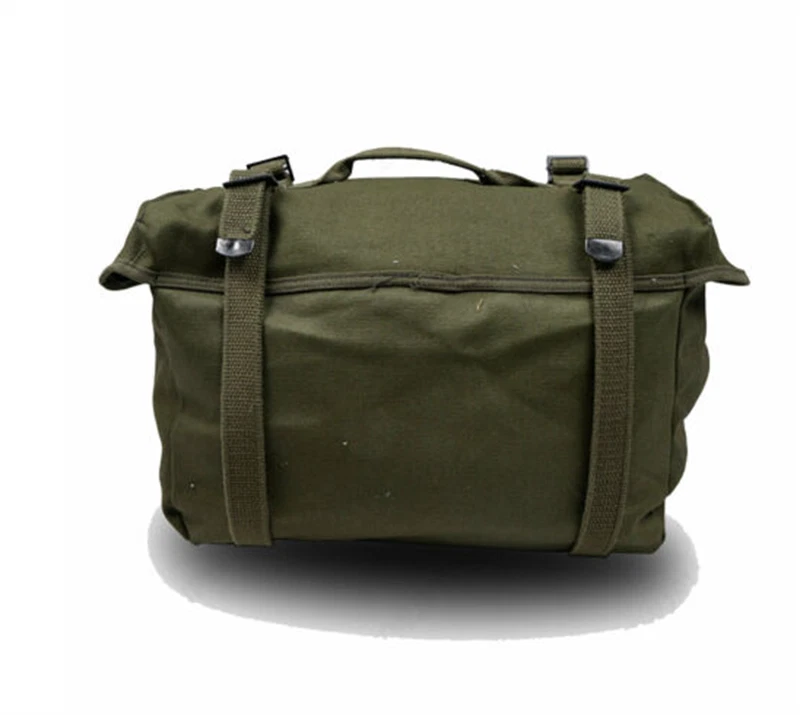 Replica WW2 US M1945 Haversack Military Backpack Combo Set X Strap Canvas Green 07FC0E-D4 - KOEEK