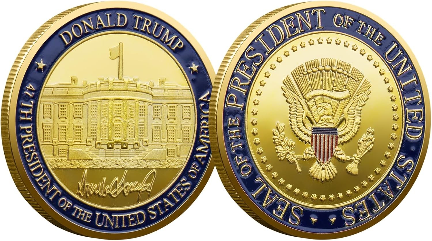 new Donald Trump 45th & 47th Presidential Inauguration Challenge Coin -... 07FC0E-D4 - KOEEK