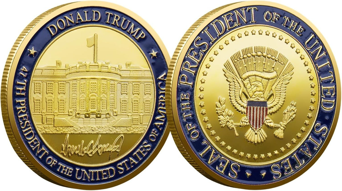 new Donald Trump 45th & 47th Presidential Inauguration Challenge Coin -... 07FC0E-D4 - KOEEK