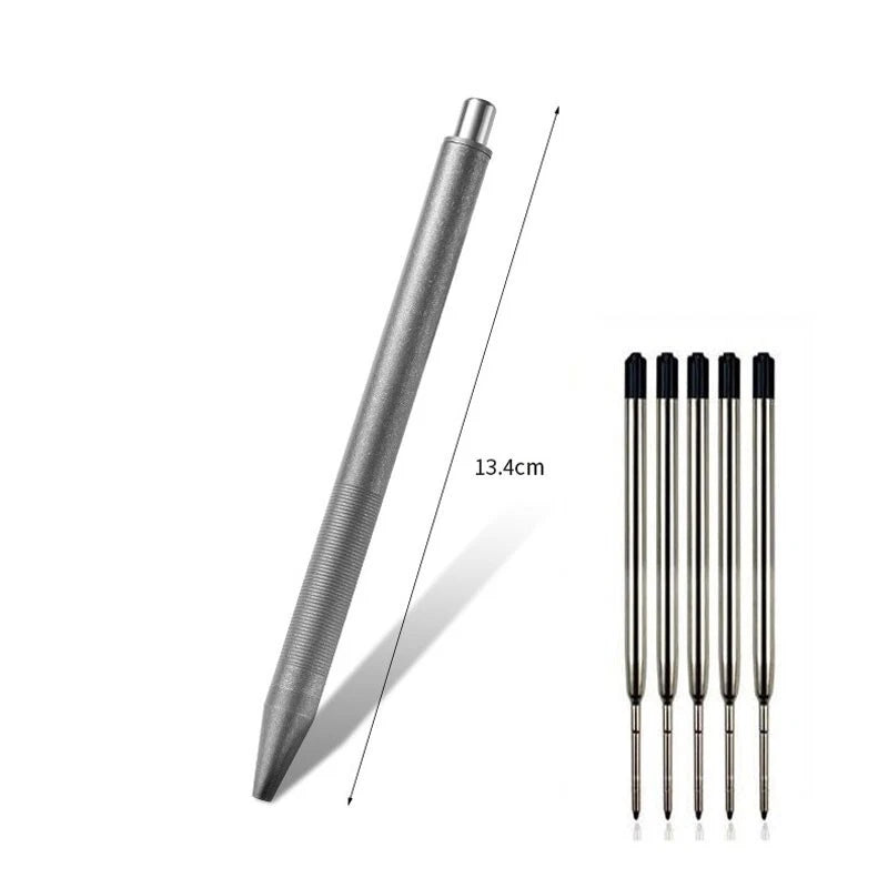 Titanium Alloy Pocket Ball Pen Signature Tactical EDC Pen G2 Refill 07FC0E-D4 - KOEEK