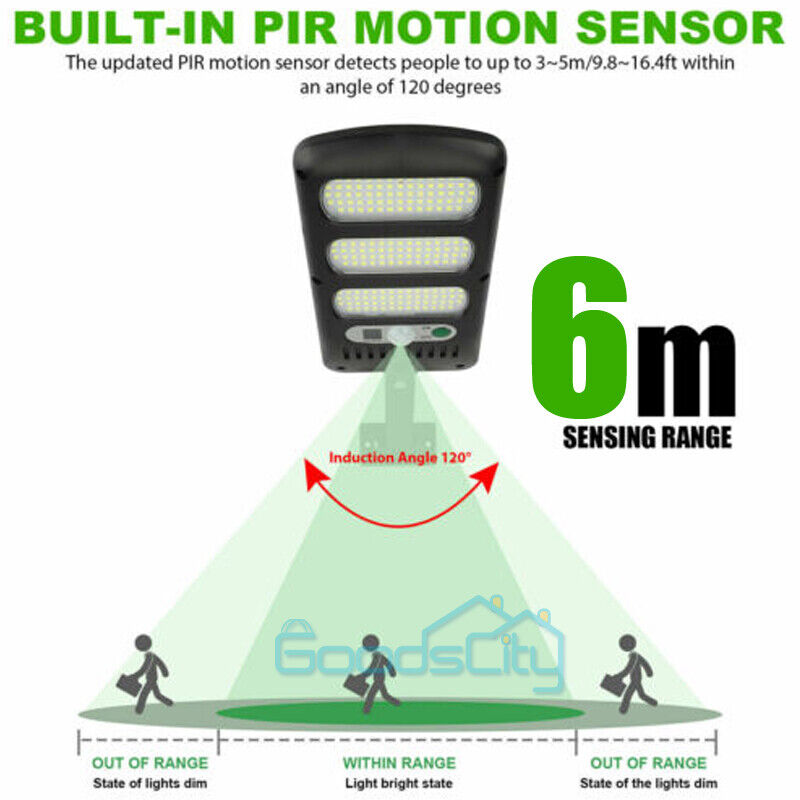 ny Luz Lamparas 213 LED Luces Solares Udvendig Para Patio Con Sensor De Movimiento