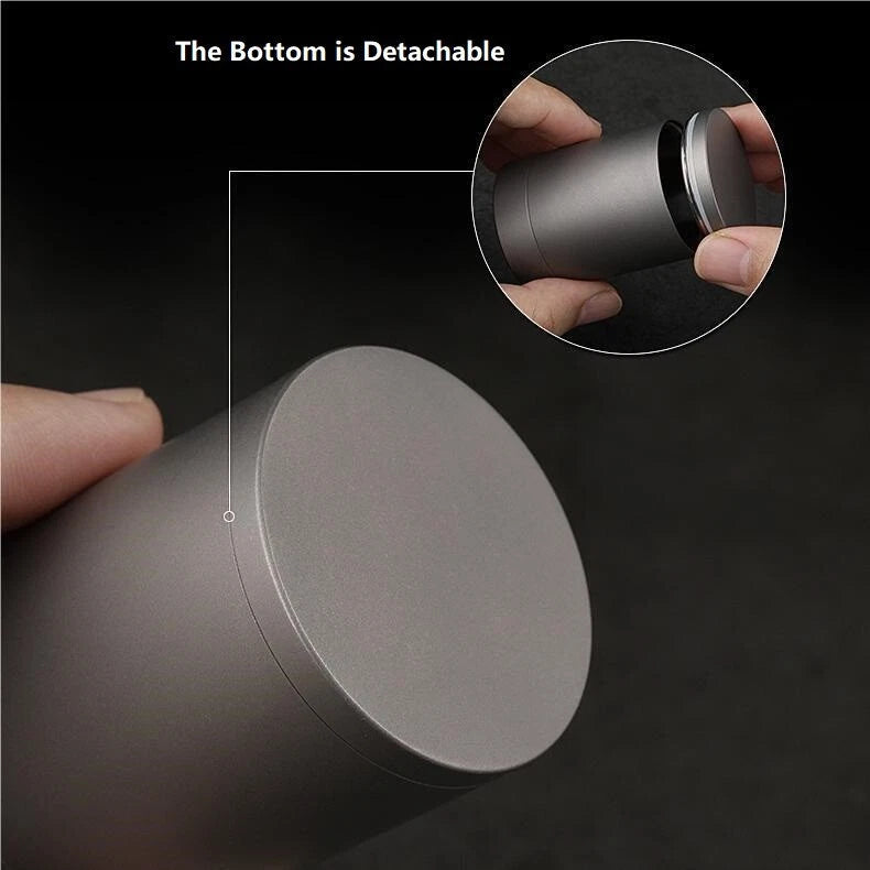Titanium Waterproof Pill Case Container Holder Jewelry Tea Storage Can Box EDC 07FC0E-D4 - KOEEK