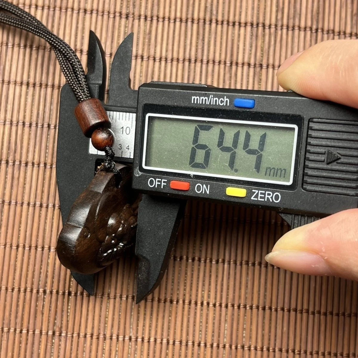 Double Sided Relief Amulet Unisex Agarwood Carved Maitreya Pendant Jewelry 07FC0E-D4 - KOEEK